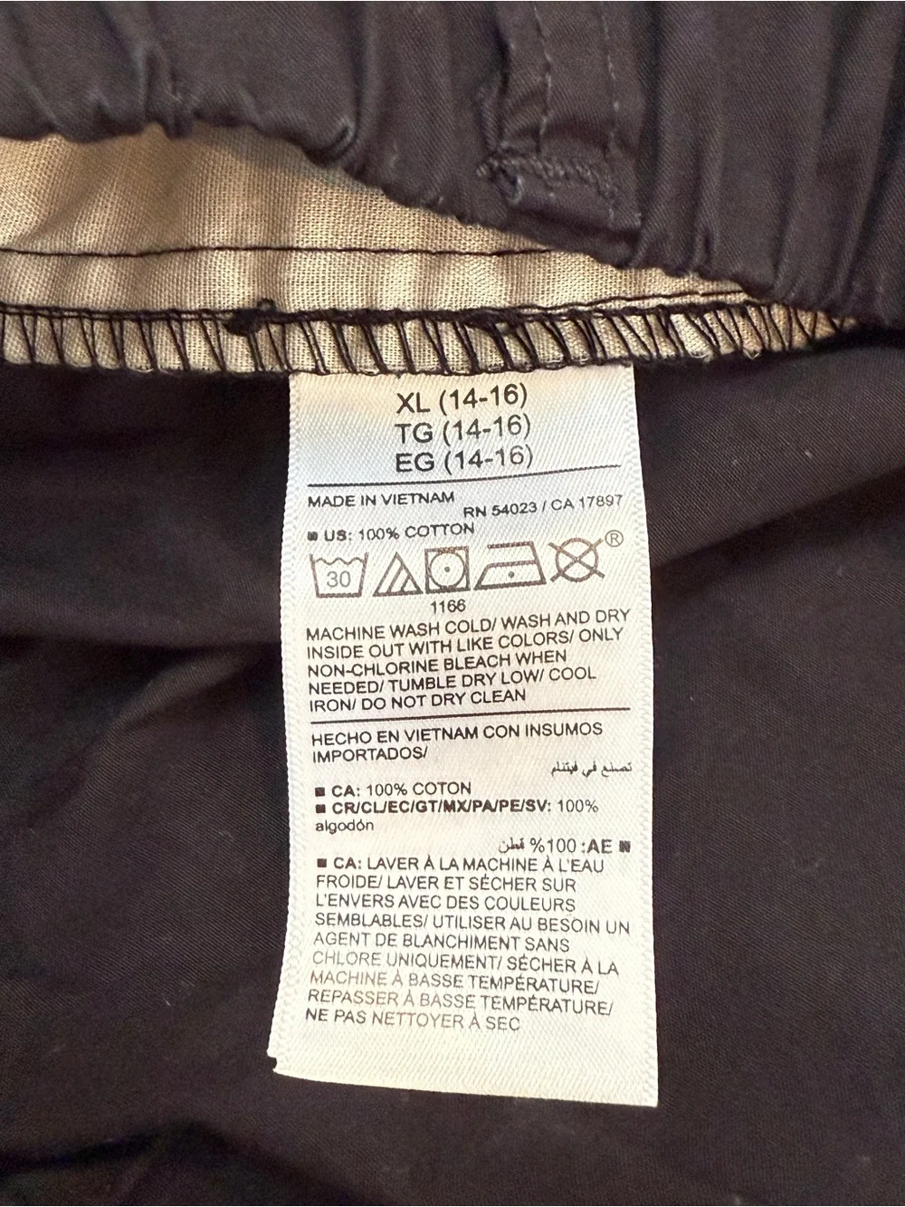 NWT Old Navy Black Cargo Pants Elastic Pants Girls XL 14 16